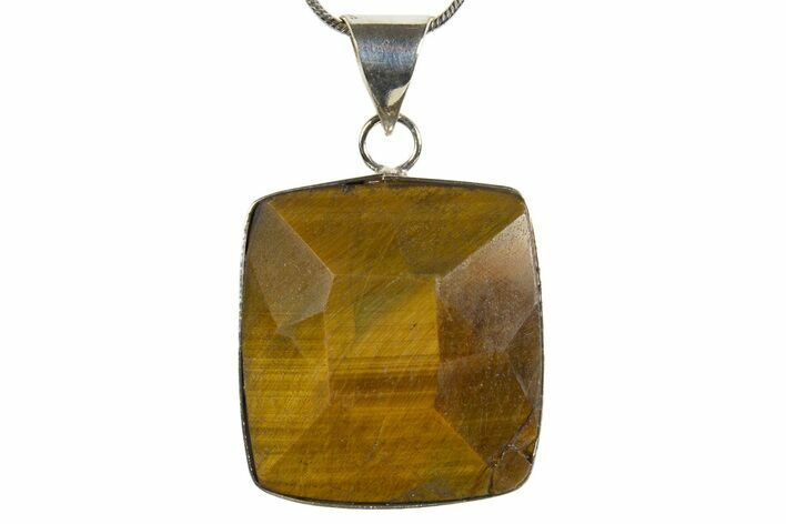 Faceted Tiger's Eye Pendant (Necklace) #345336